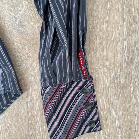 Miss Sixty Multicolor Striped Button Down Shirt - Picture 4 of 8